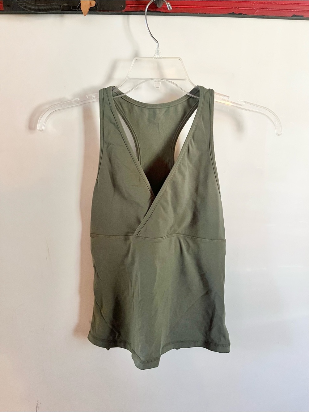 Olive Green Racerback Athletic Tank